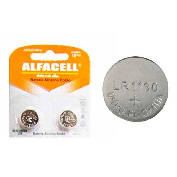 Bateria Alcalina LR1130 1,5v C/2 Unidades Alfacell