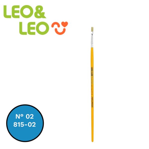 Pincel Chato Cabo Longo 815 N°02 Leo&Leo