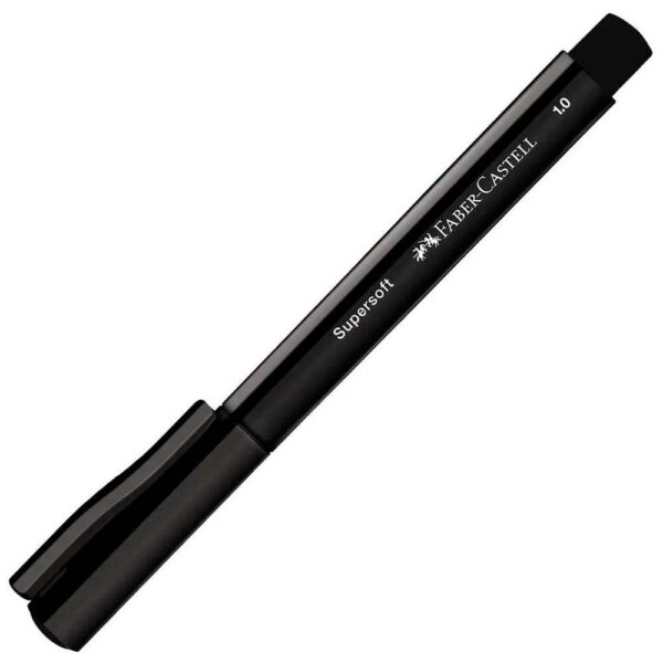 Caneta Supersoft Pen Preto 1.0mm Faber Castell