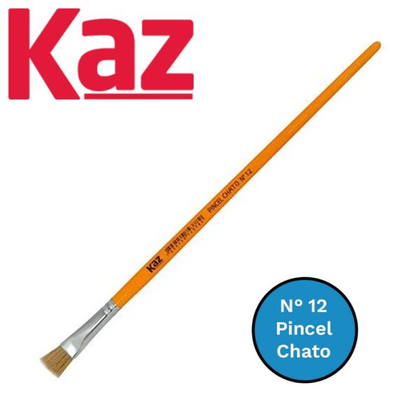 Pincel Chato Cabo Longo N°12 Kaz