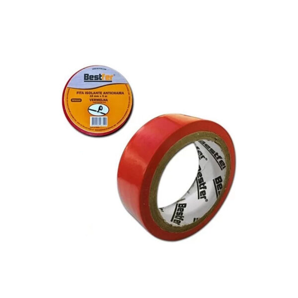 Fita Isolante 18mmx5m Vermelha Anti-chama Bestfer