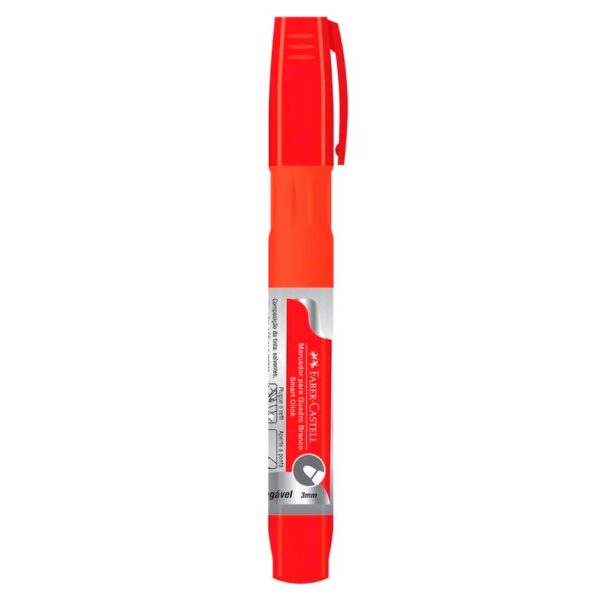 Marcador Quadro Branco Vermelho Smart Click Recarregável Faber Castell