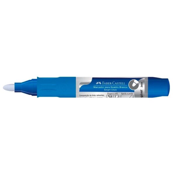 Marcador Quadro Branco Azul Smart Click Recarregável Faber Castell - Image 4