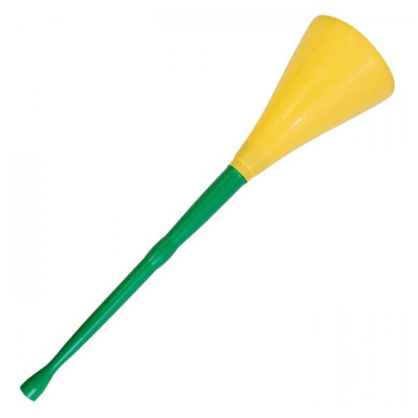 Cornetão Berrante 42cm Verde e Amarela