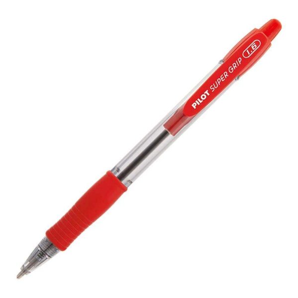 Caneta Esferográfica Super Grip 1.6mm Vermelho Retrátil Pilot