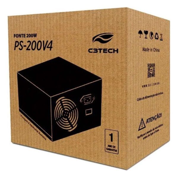 Fonte C3Tech Atx 200w PS-200V4 Sem Cabo - Image 5
