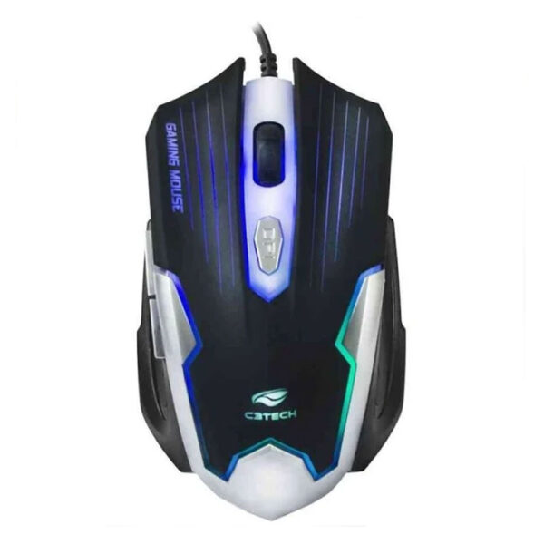 Mouse Gamer MG-11BSI 2400 DPI Preto/Prata C3Tech