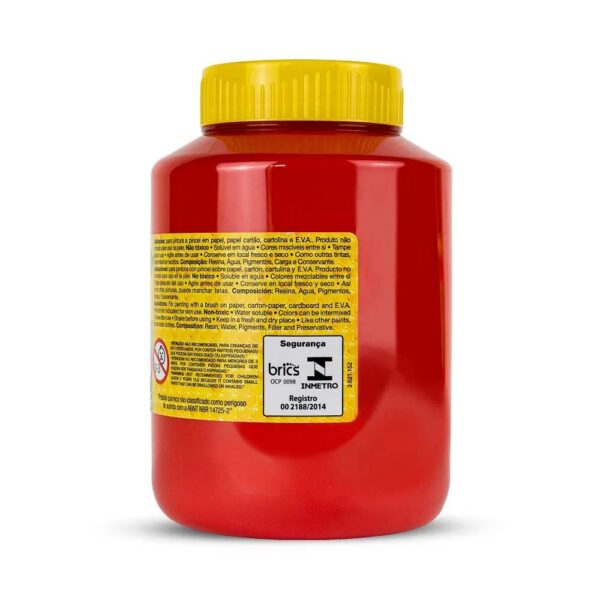 Tinta Guache 500ml Vermelho Fogo 507 Acrilex - Image 2