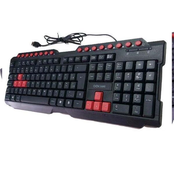 Teclado Gamer Usb Action Tc200 Preto/Vermelho Oex - Image 5