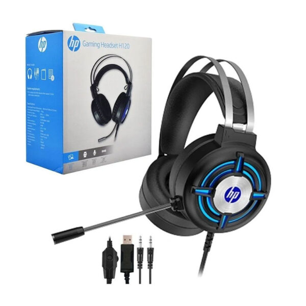 Headset Gamer H120 Preto P2 Usb Com Led Hp - Image 3