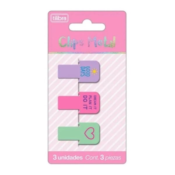 Clips De Metal 3 Unidades Tilibra