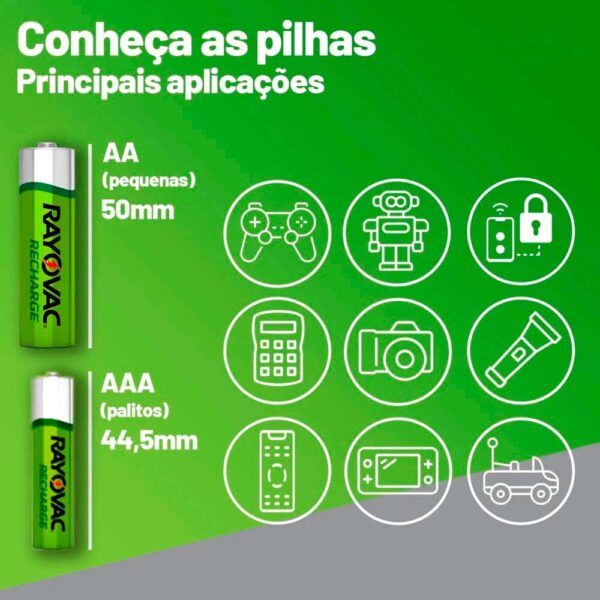 Pilha Recarregável AAA  600mAh Rayovac - Image 3