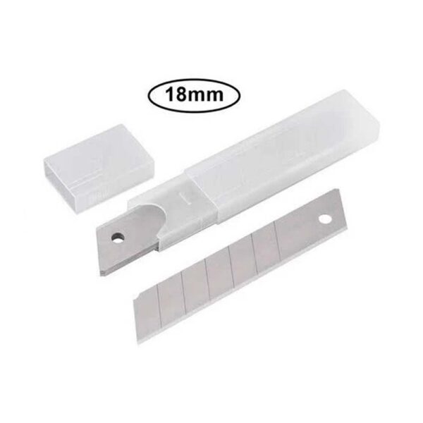 Lamina Estreita Para Estilete 18mm Kit Jogo Com 10 Unidades Kaz