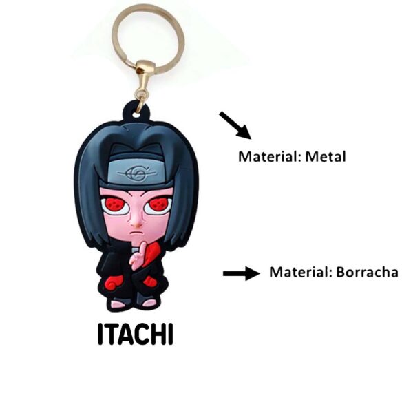 Chaveiro De Borracha Itachi Temático Divertido - Image 2