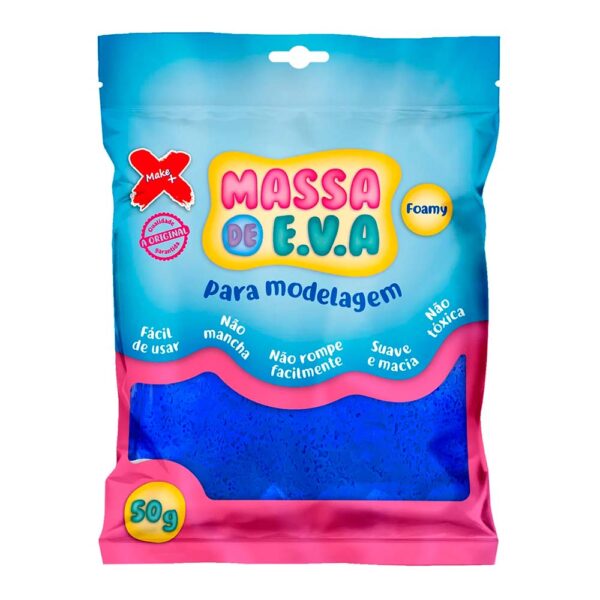 Massa de Eva Azul Escuro 50g Make +