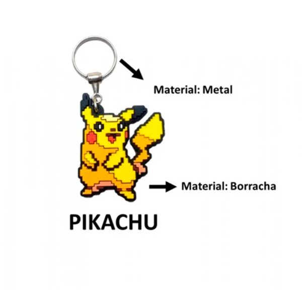 Chaveiro De Borracha Pikachu Temático Divertido - Image 2