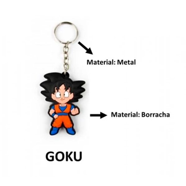 Chaveiro De Borracha Goku Temático Divertido - Image 3