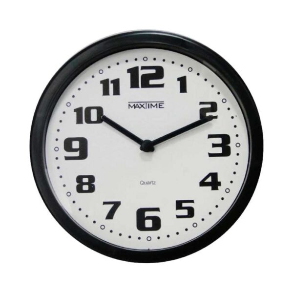 Relógio de Parede Redondo Cozinha Sala Preto Maxtime