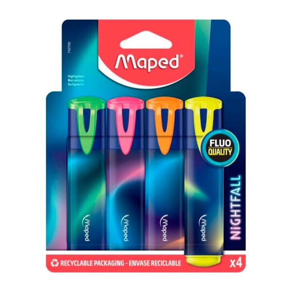 Marca Texto Nightfall 4 Cores Maped
