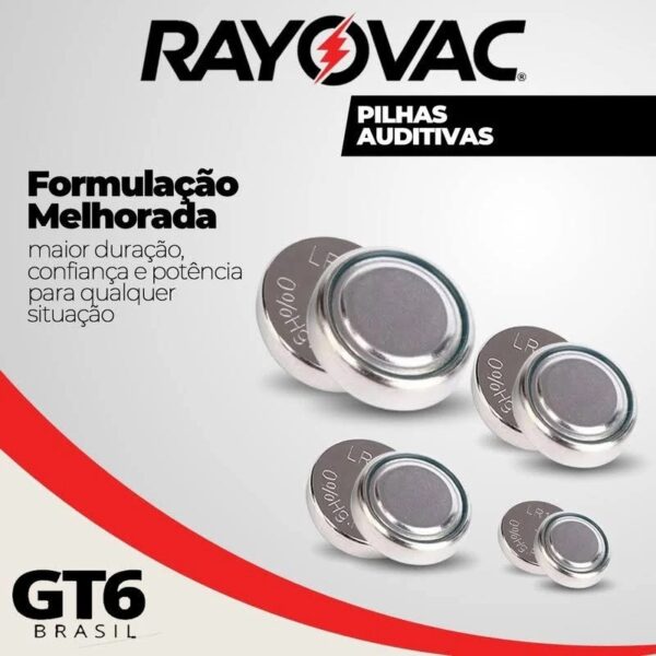 Pilha para Aparelho Auditivo 675 Extra Advanced C/6 Unidades Rayovac - Image 2