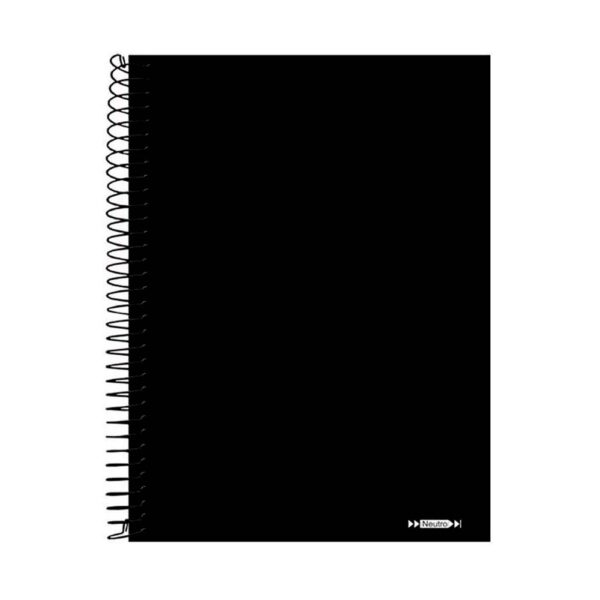 Caderno Espiral 1/4 Capa Dura 96 Folhas Preto Tamoio