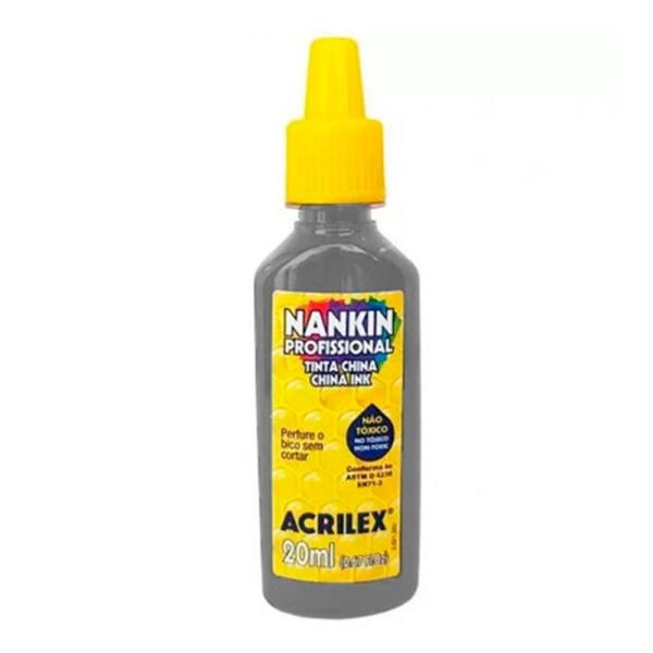 Tinta Nankin 20ml Prata Acrilex