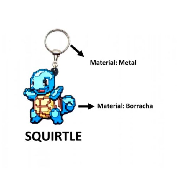 Chaveiro De Borracha Squirtle Temático Divertido - Image 2