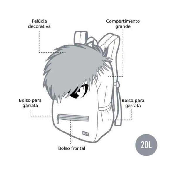 Mochila Zipit Lady Grillz Rosa Maped - Image 8