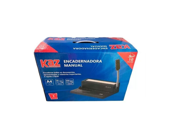 Máquina para Encadernação Manual Preta P/10Fls KZ59 Kaz - Image 2