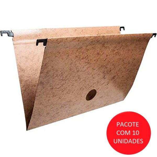 Pasta Suspensa Marmorizada C10 Unidades Haste Plástico Golden Kraft