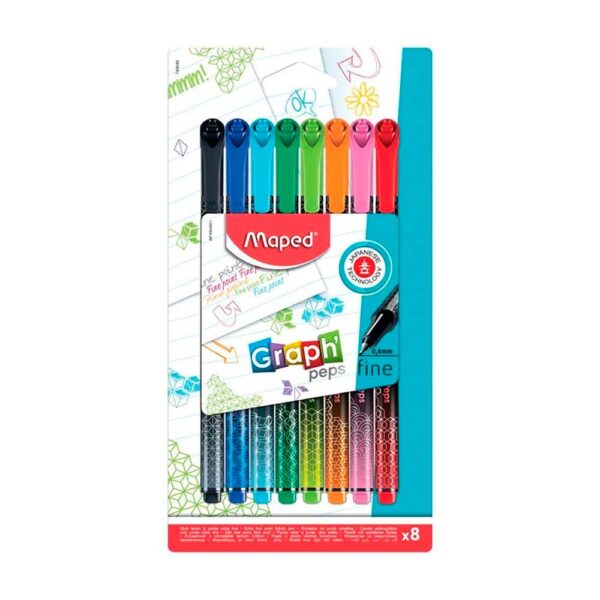 Caneta Graph'Peps Premium 0.4mm 8 Cores Maped