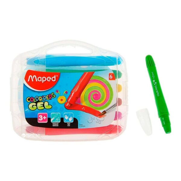 Giz De Cera Maped Color Peps Gel 6 Cores - Image 3