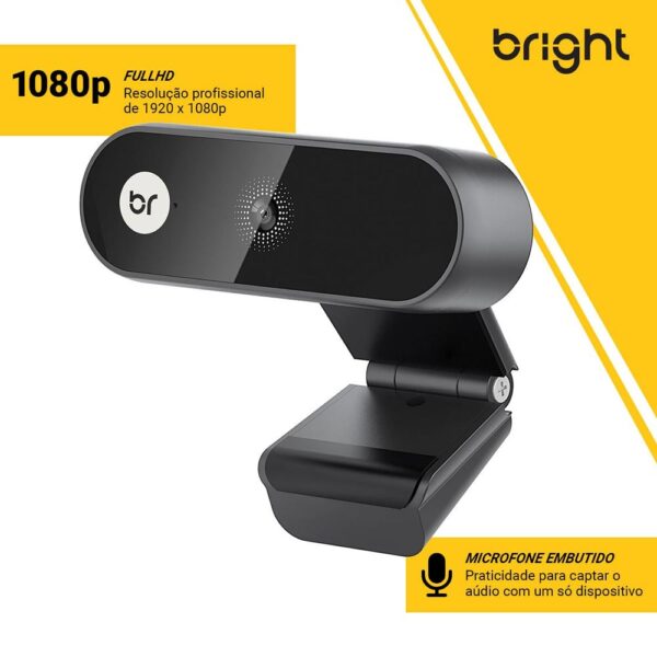 Webcam Office Full HD 1920 x 1080 WC576 Preto Bright - Image 4