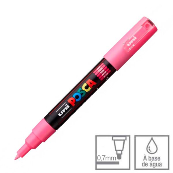 Caneta Posca Rosa PC-1M Ponta Cônica 0.7mm Uni-ball - Image 5