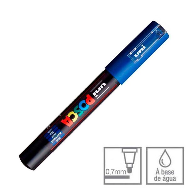 Caneta Posca Azul PC-1M Ponta Cônica 0.7mm Uni-ball - Image 3
