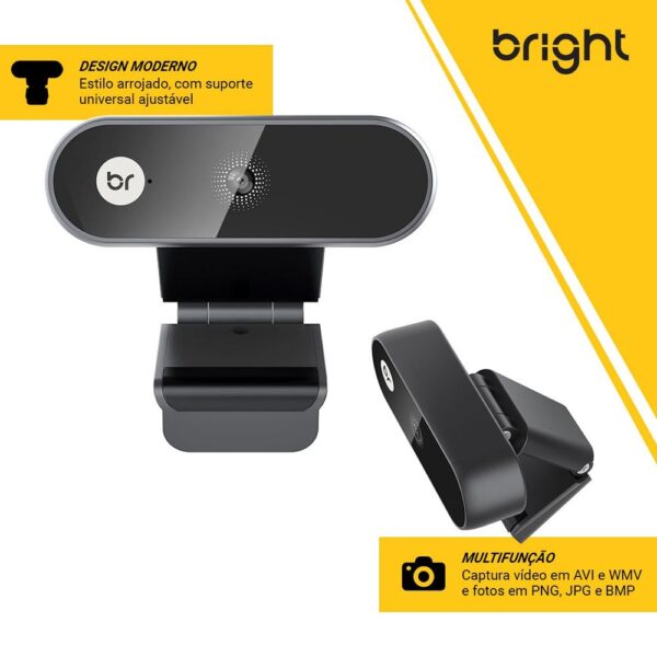 Webcam Office Full HD 1920 x 1080 WC576 Preto Bright - Image 5