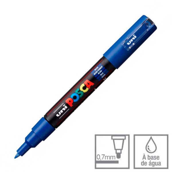 Caneta Posca Azul PC-1M Ponta Cônica 0.7mm Uni-ball - Image 5