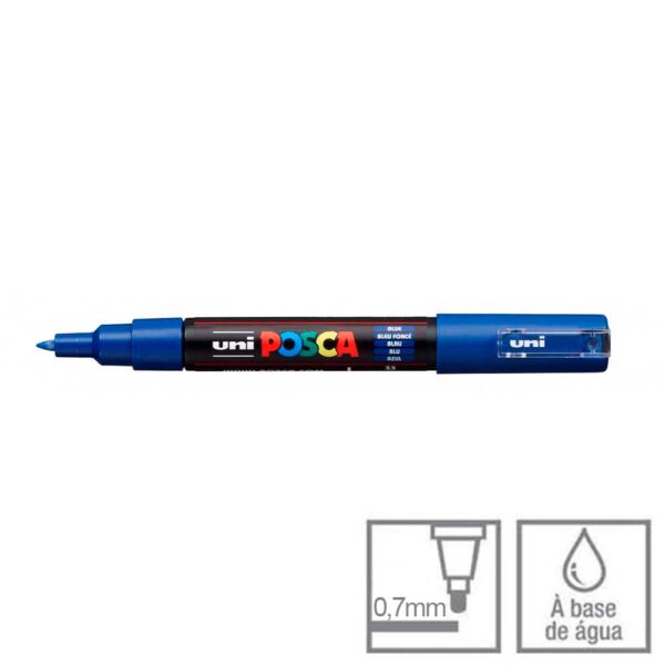 Caneta Posca Azul PC-1M Ponta Cônica 0.7mm Uni-ball - Image 4