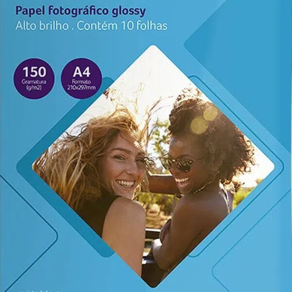 Papel Fotográfico Glossy A4 150g/m2 com 10 Folhas PE002 Multilaser - Image 5