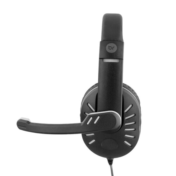 Headset com Microfone Haste Regulável e Controle de Volume Preto Home Bright - Image 4