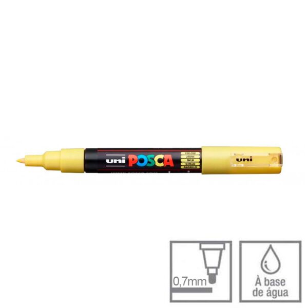 Caneta Posca Amarelo PC-1M Ponta Cônica 0.7mm Uni-ball - Image 2