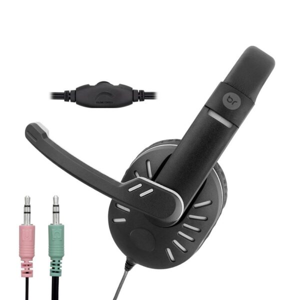 Headset com Microfone Haste Regulável e Controle de Volume Preto Home Bright - Image 5