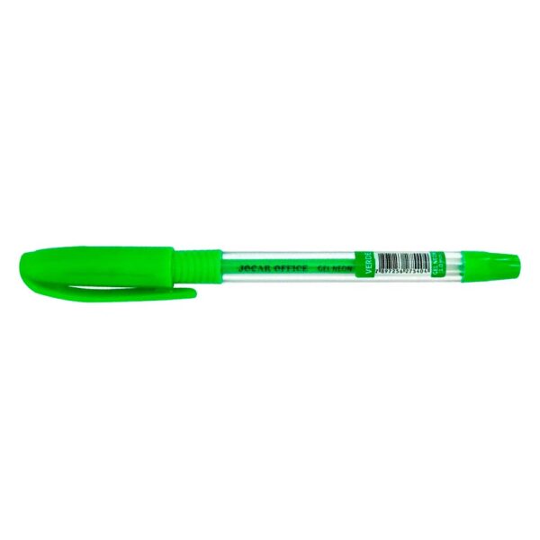 Caneta Esferográfica Gel Neon Verde 1.0mm Jocar Office - Image 4