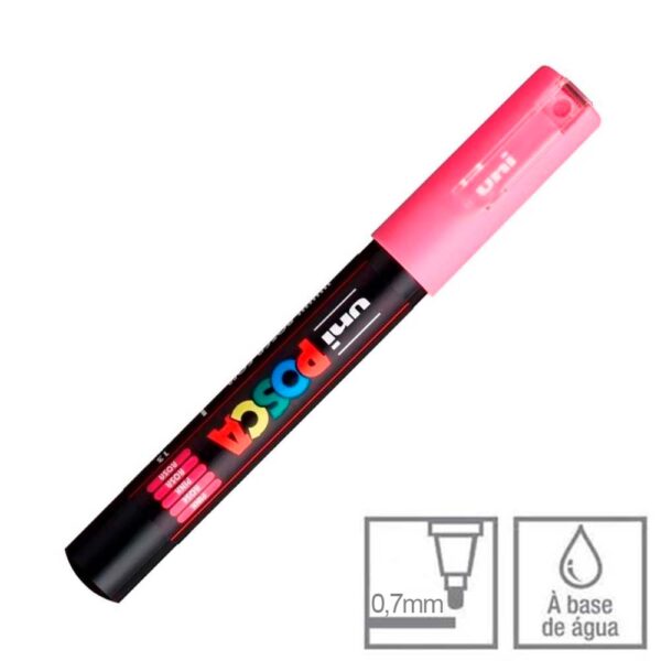 Caneta Posca Rosa PC-1M Ponta Cônica 0.7mm Uni-ball - Image 4