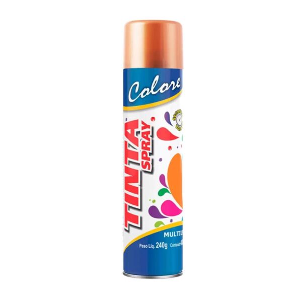 Tinta Spray Multiuso 400ml Cobre Metálico Colore