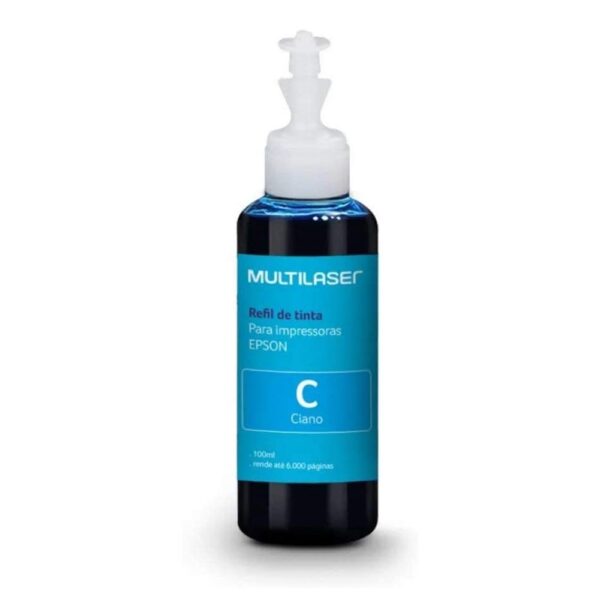 Refil de Tinta para Impressora Epson 100ml Ciano RF006 Multilaser