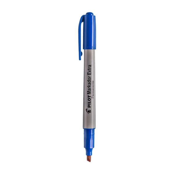 Caneta Permanente Markador Extra Ponta 4.0 Chanfrada Azul Pilot - Image 4