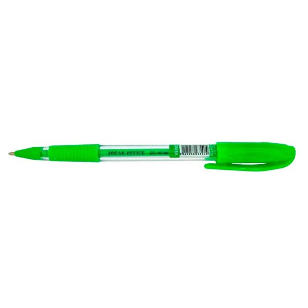 Caneta Esferográfica Gel Neon Verde 1.0mm Jocar Office - Image 3