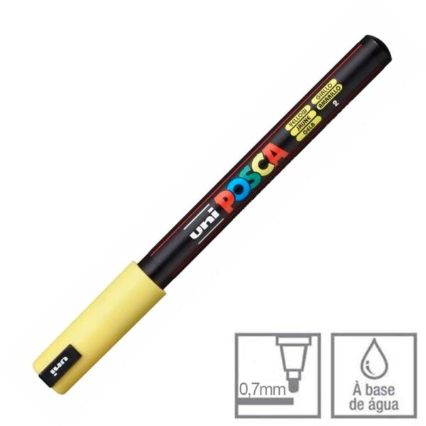 Caneta Posca Amarelo PC-1MR Ponta Agulha 0.7mm Uni-ball - Image 4