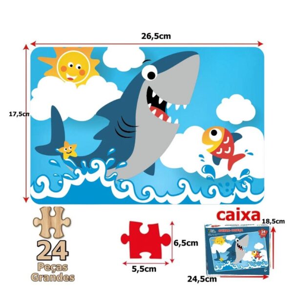 Quebra-Cabeça Turbarão 24 Peças Ref. 0998 Pais e Filhos - Image 4